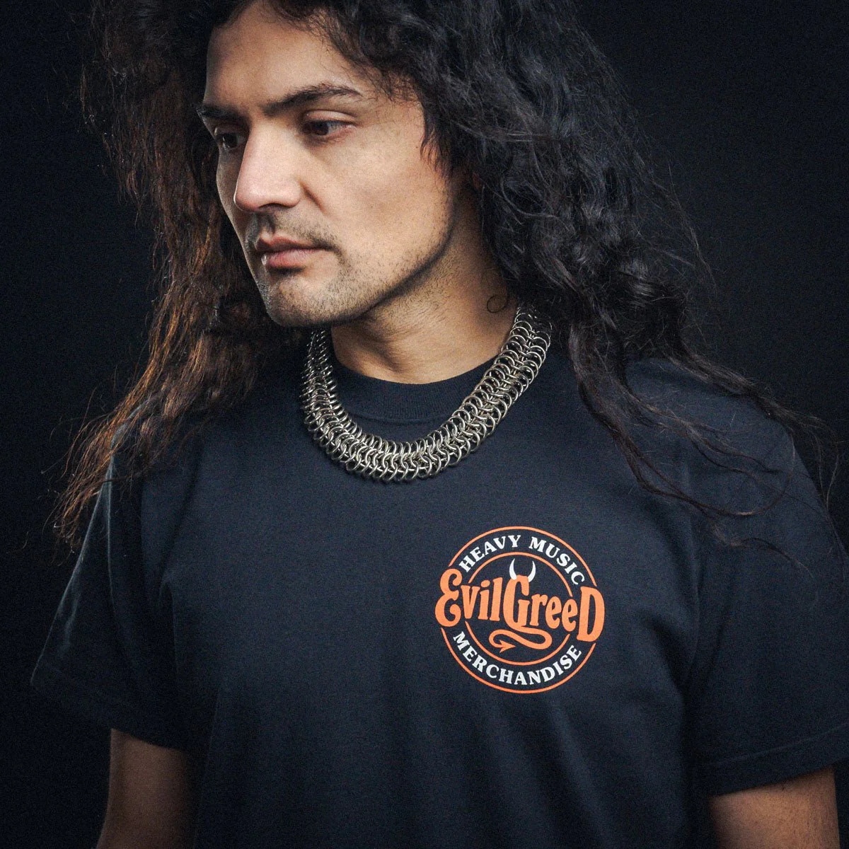 EVIL GREED "Heavy Music - Black" T-Shirt - Image 3