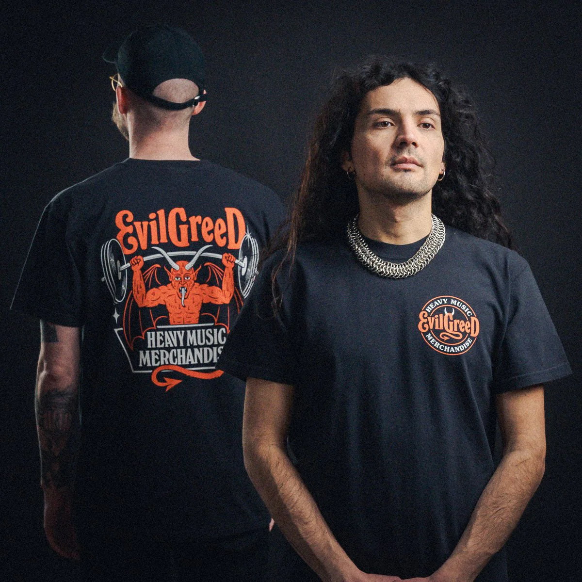 EVIL GREED "Heavy Music - Black" T-Shirt - Image 4