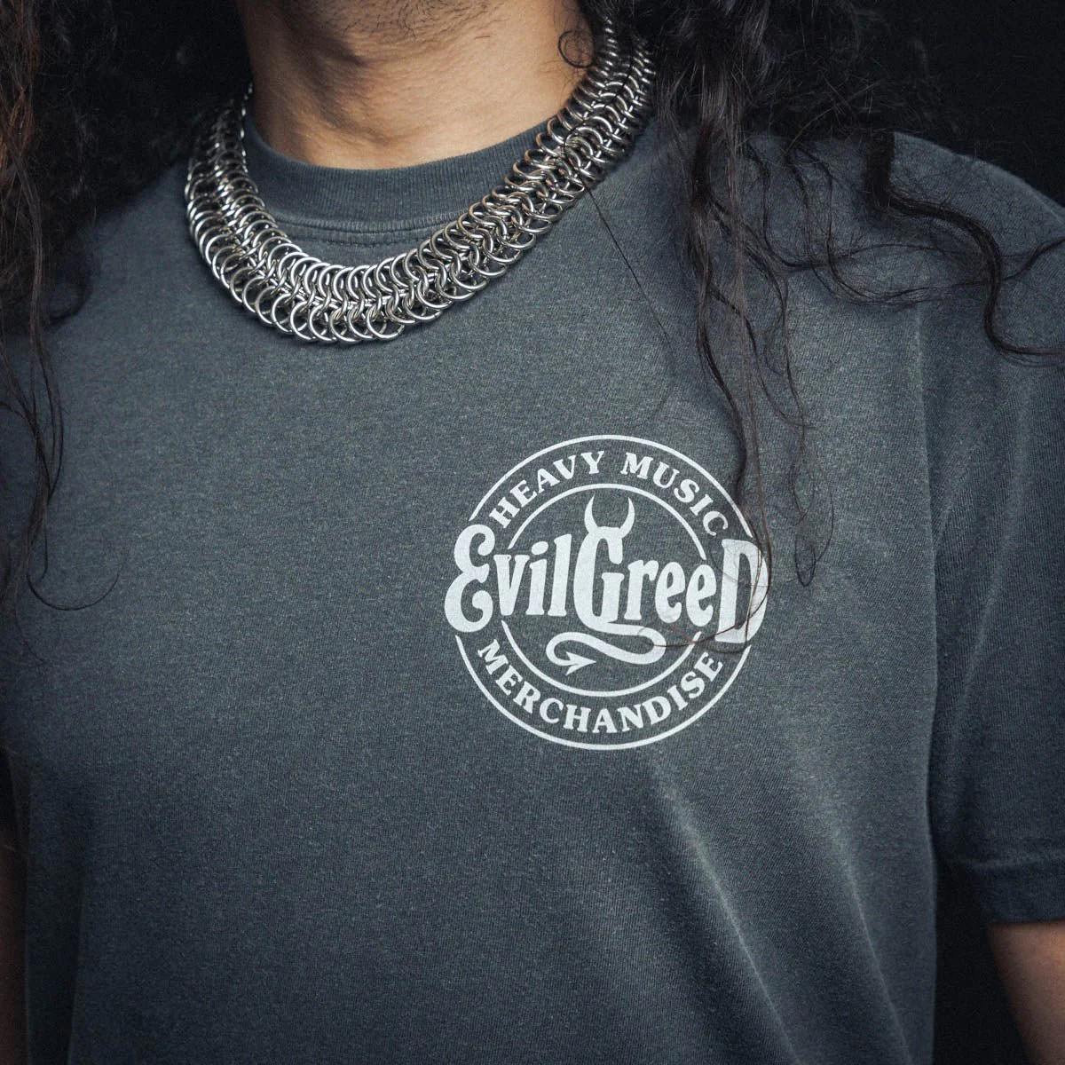 EVIL GREED "Heavy Music - Grey" T-Shirt - Image 4