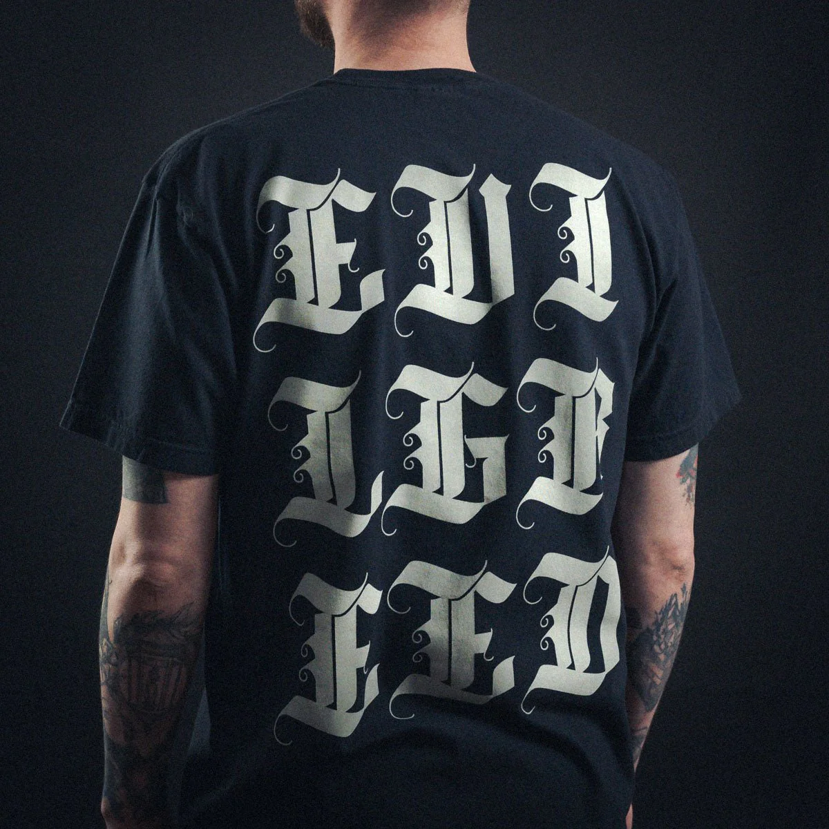 EVIL GREED "Letters - Black" T-Shirt - Image 4