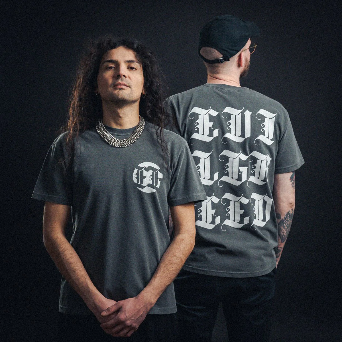 EVIL GREED "Letters - Grey" T-Shirt - Image 3