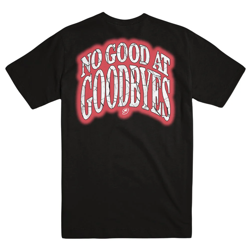 GRIDIRON "No Good At Goodbyes - Black" T-Shirt - Image 2