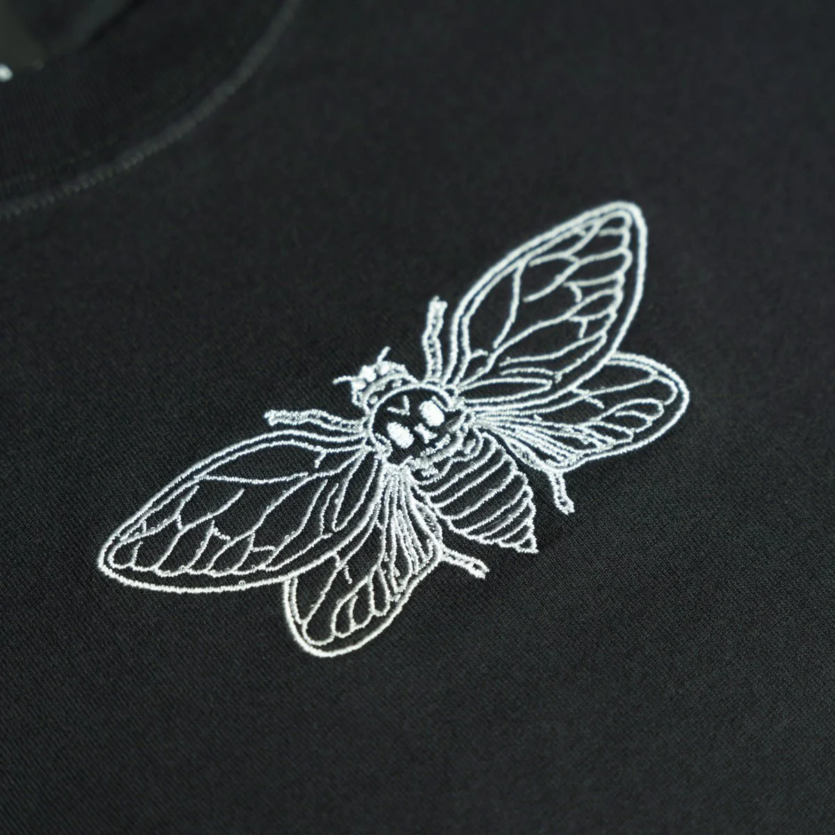 LANDMVRKS "Cicada - Embroidered - Faded Black" T-Shirt - Image 3