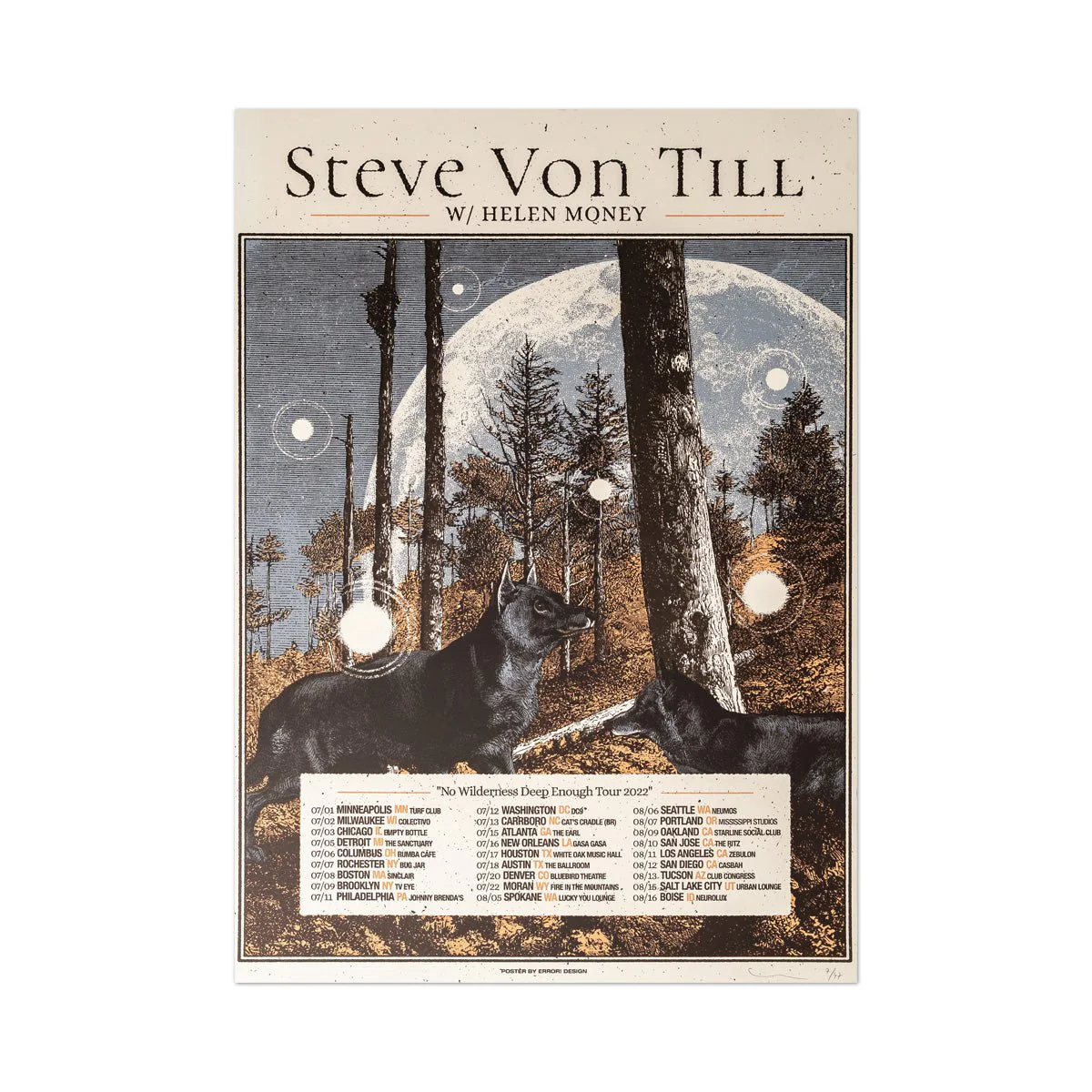 STEVE VON TILL "Euro Tour 2022 & 2023" Screenprinted Poster Bundle - Image 3