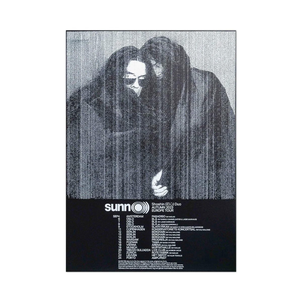 SUNN O))) "Shoshin Duo Tour 2023" Screenprinted Poster - Image 2